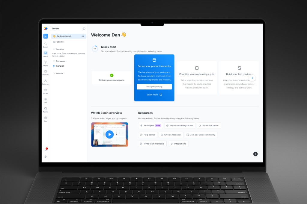 Getting Started hub with guided Quick Start pathing