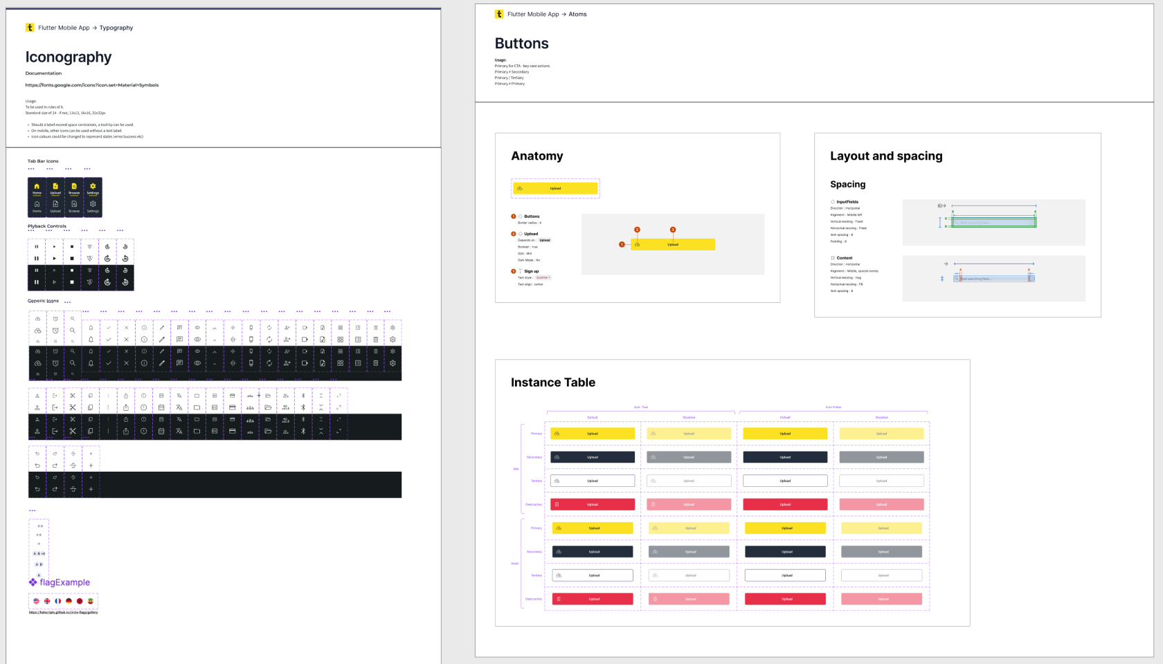 Trint mobile design system core UI components