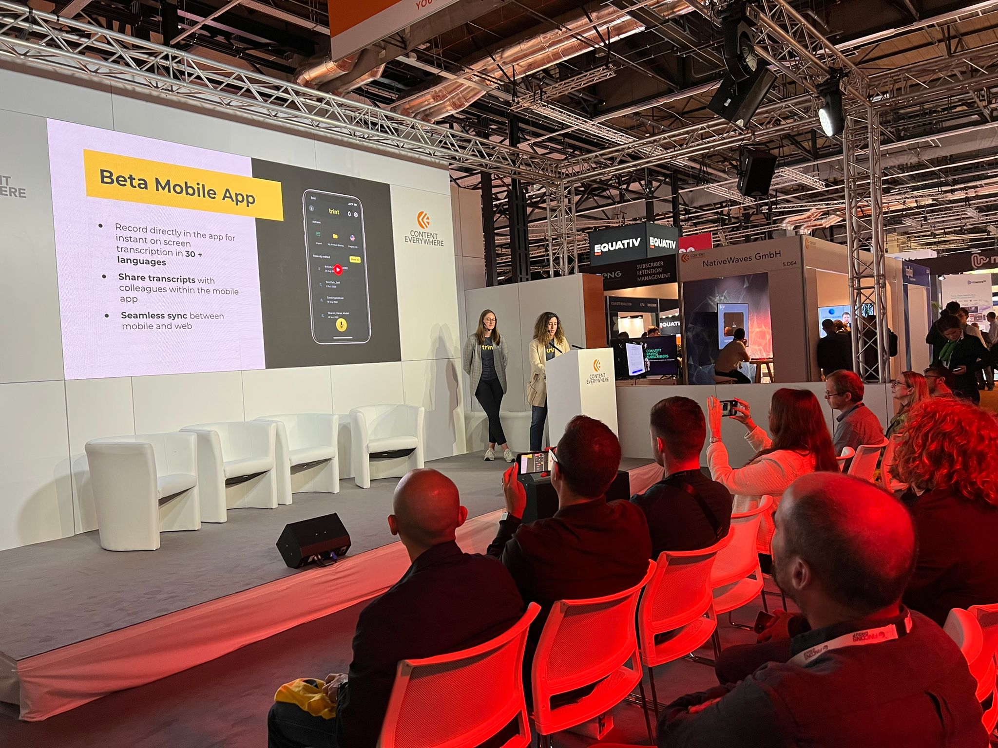 IBC Amsterdam: mobile live showcased on the Trint stand